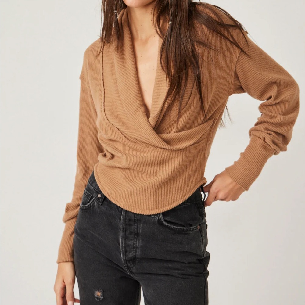 We The Free “Hold Me Close" faux wrap sweater. Size M.